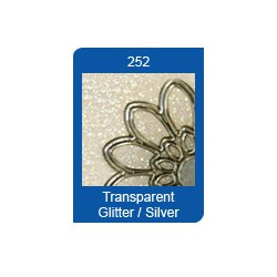 Stickers - 7064 - neige - glitter transparent argent