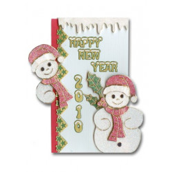 Stickers - 7064 - neige - glitter transparent argent