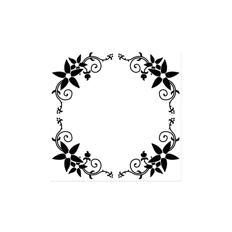Classeur d'embossage arabesque rond 13x13 cm Classeur d'embossage arabesque rond 13x13 cm