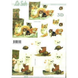 Carte 3D à découper -  chats - 416925