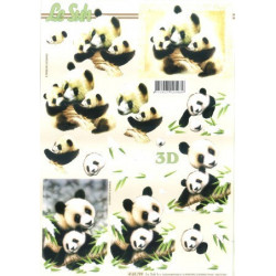 Carte 3D à découper -  pandas - 4169799