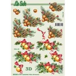 Carte 3d à Découper Boules De Noel 8215363