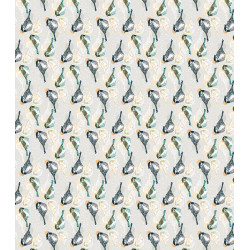 Papier patch 3 feuilles 35x40 cm oiseaux fond gris