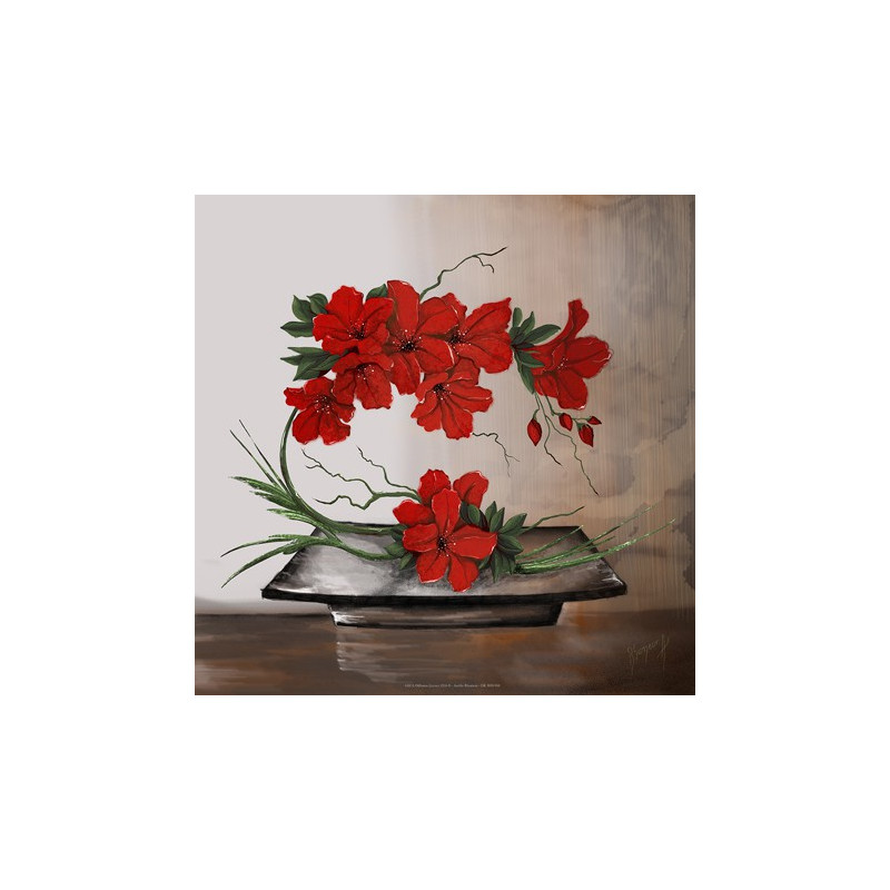 Image 3D - gk3030058 - 30x30 - composition florale rouge