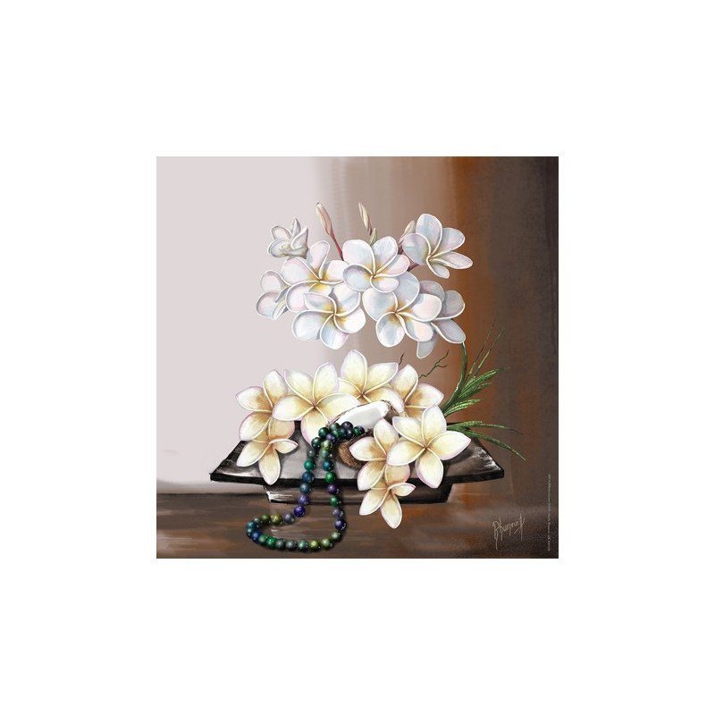 Image pour tableaux 3D GK3030059 - 30X30 - Fleurs de coco
