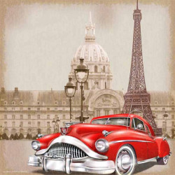 image pour tableaux 3D GK3030072 - 30X30 - Car in Paris