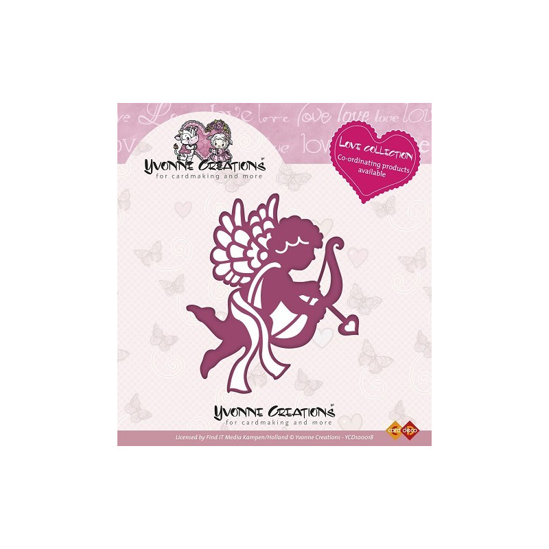 Die - Yvonne Creations - Cupidon 6 x 7 cm. Die - Yvonne Creations - Cupidon 6 x 7 cm.