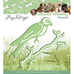 Die - Amy Design - Animal Medley - Perroquet 8 x 3 cm et 8,5 x 3 cm