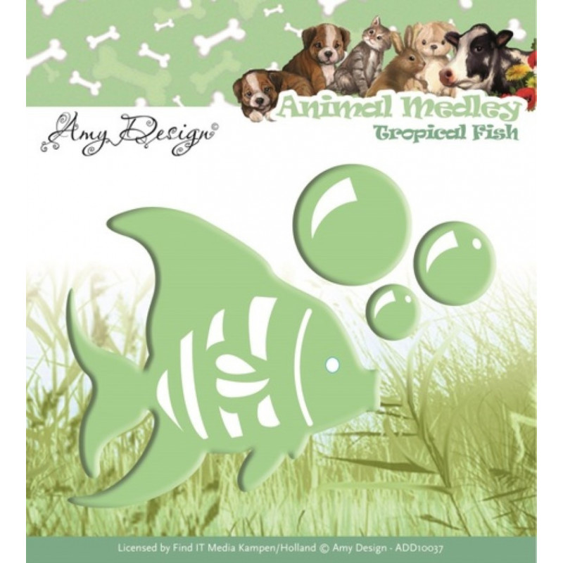 Die - Amy Design - Animal Medley - Poisson 6,5 x 6 cm et 4 x 4 cm Die - Amy Design - Animal Medley - Poisson 6,5 x 6 cm et 4 x 4 cm