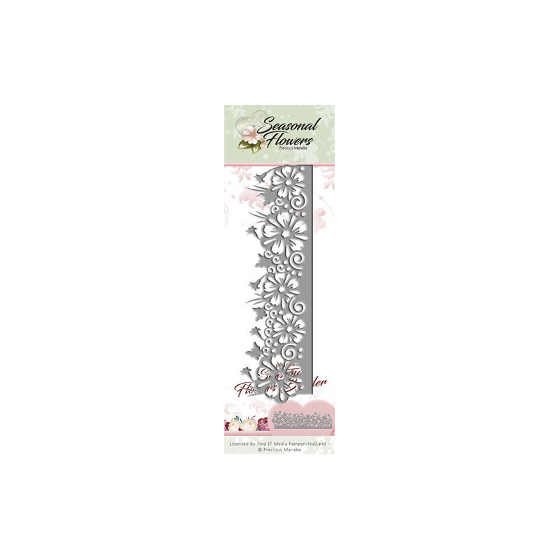 Die - Precious Marieke - Bordure fleurs 12,5 x 3,8 cm. Die - Precious Marieke - Bordure fleurs 12,5 x 3,8 cm.