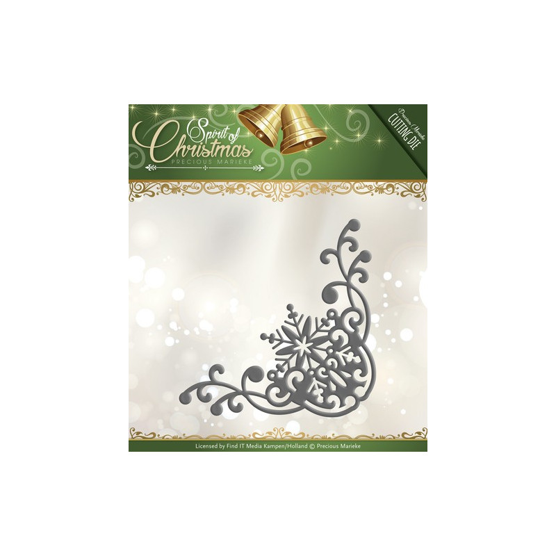 Die - Precious Marieke - Coin Noël flocon 6,3 x 6,3 cm Die - Precious Marieke - Coin Noël flocon 6,3 x 6,3 cm