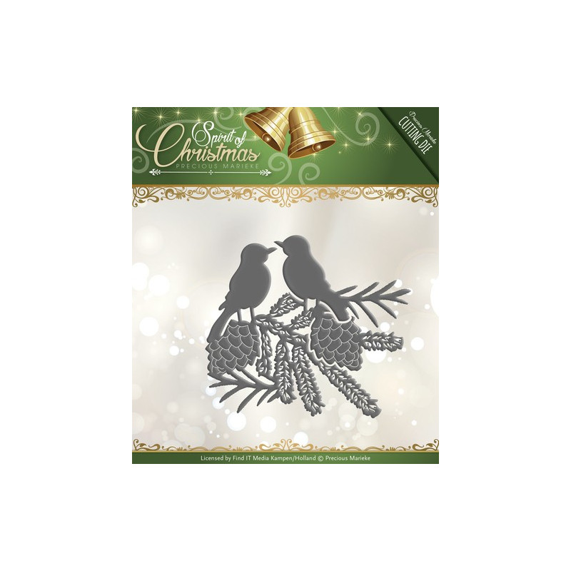 Die - Precious Marieke - OIseaux Noël 7,5 x 7 cm Die - Precious Marieke - OIseaux Noël 7,5 x 7 cm