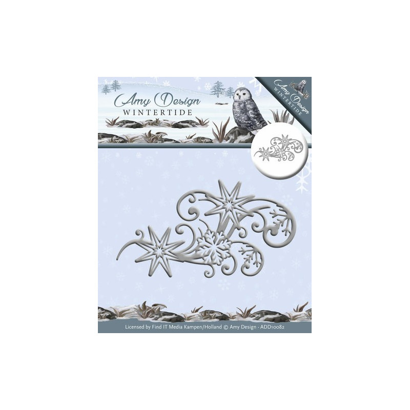 Die - Amy Design - Ice Crystal Swirl 8,5 x 4,5 cm. Die - Amy Design - Ice Crystal Swirl 8,5 x 4,5 cm.