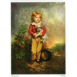 Image pour tableaux 3d AUGUSTA 008 - 18x24 - Petit garçon avec chien   -  Aux Bleuets Loisirs créatifs à Reims