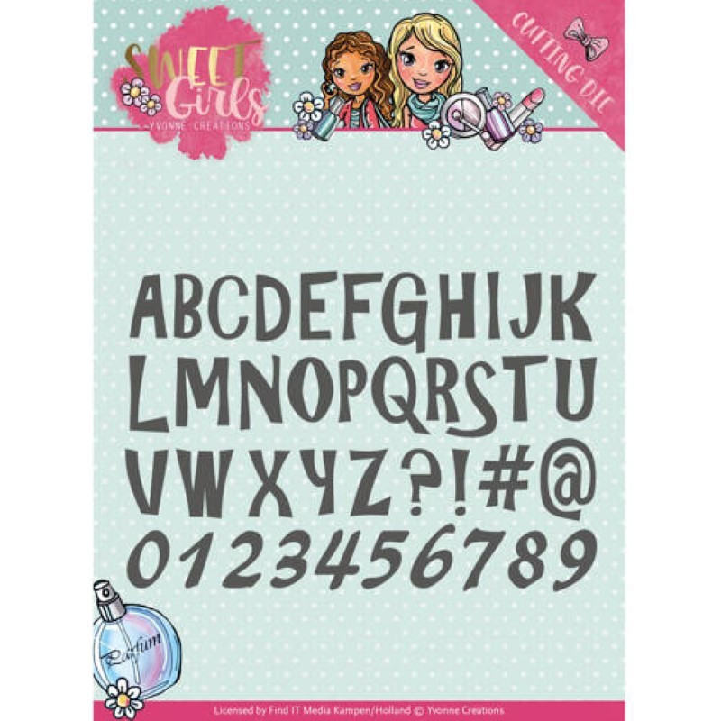Die - Yvonne Creations - Sweet Girls - Lovely Alphabet Die - Yvonne Creations - Sweet Girls - Lovely Alphabet