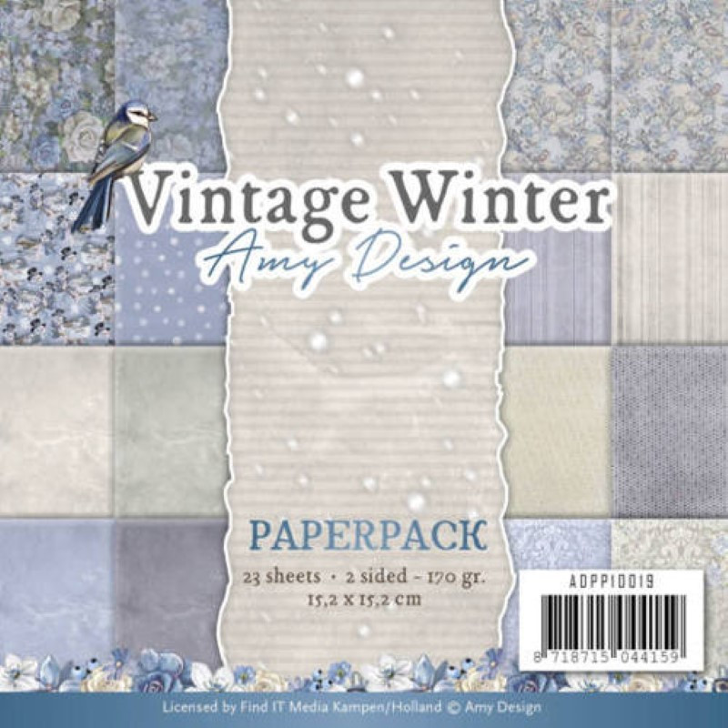 Bloc de papier - Amy design - Vintage winter 15.2 x 15.2