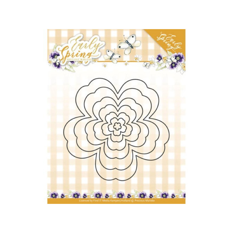 Dies - Precious Marieke - Early Spring - Spring Flowers Nesting Dies 10.5 x 10.2 cm Dies - Precious Marieke - Early Spring - Spring Flowers Nesting Dies 10.5 x 10.2 cm