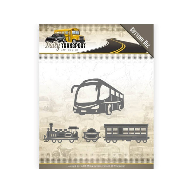 Dies - Amy Design - Daily Transport - Transport public 2,6 x 13,2 cm, 4,5 x 6,6 cm. Dies - Amy Design - Daily Transport - Transport public 2,6 x 13,2 cm, 4,5 x 6,6 cm.