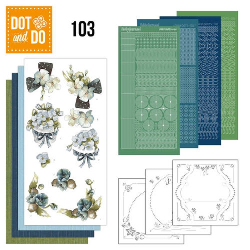 Dot and do 103 - kit Carte 3D - fleurs fantastiques