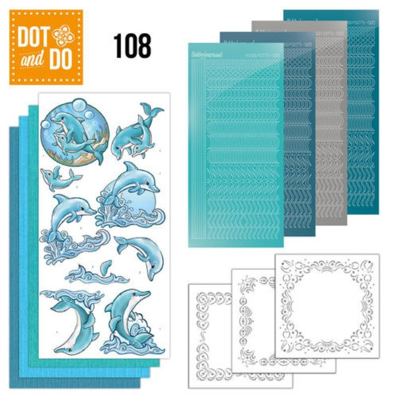 Dot and Do 108 - Kit Carterie 3D - Dauphins
