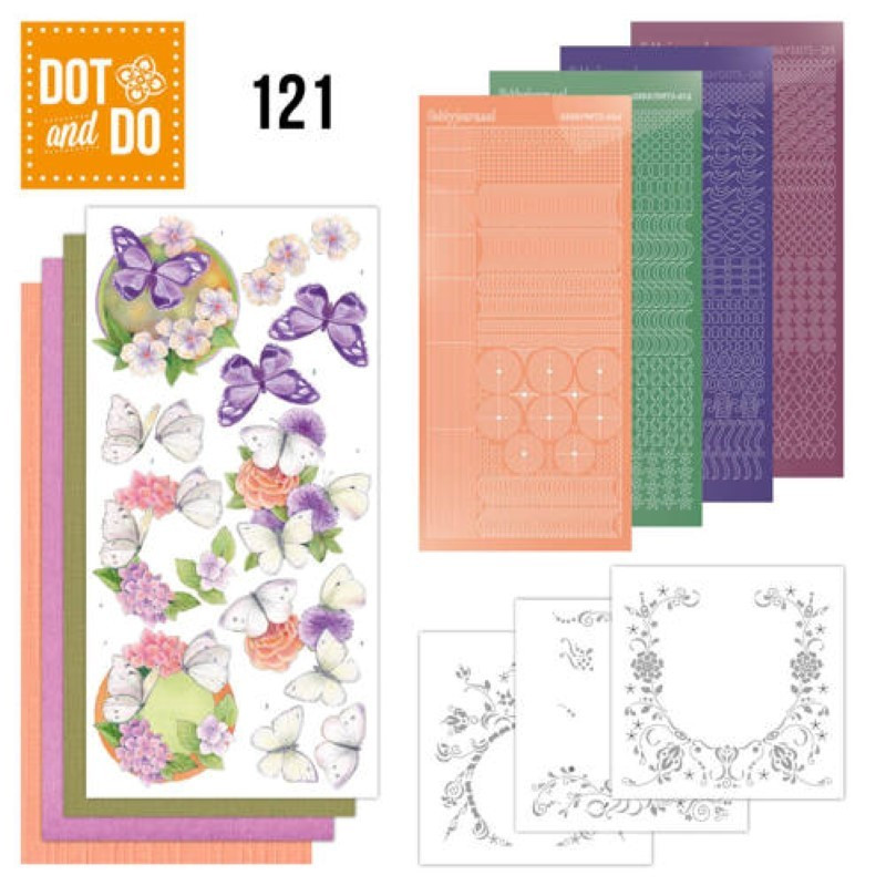 Dot and Do 121 - Kit Carterie 3D - Papillons et fleurs