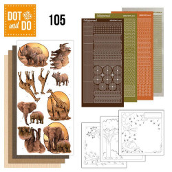Dot and do 105 - kit Carte 3D - animaux sauvages