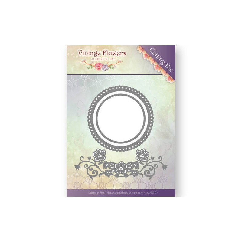 Die - Jeanine's Art - Vintage Flowers - Fleurs et cercles 8.5x8.5 cm Die - Jeanine's Art - Vintage Flowers - Fleurs et cercles 8.5x8.5 cm