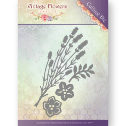 Die - Jeanine's Art - Vintage Flowers - Feuilles et Fleurs 5.2x8.9 cm