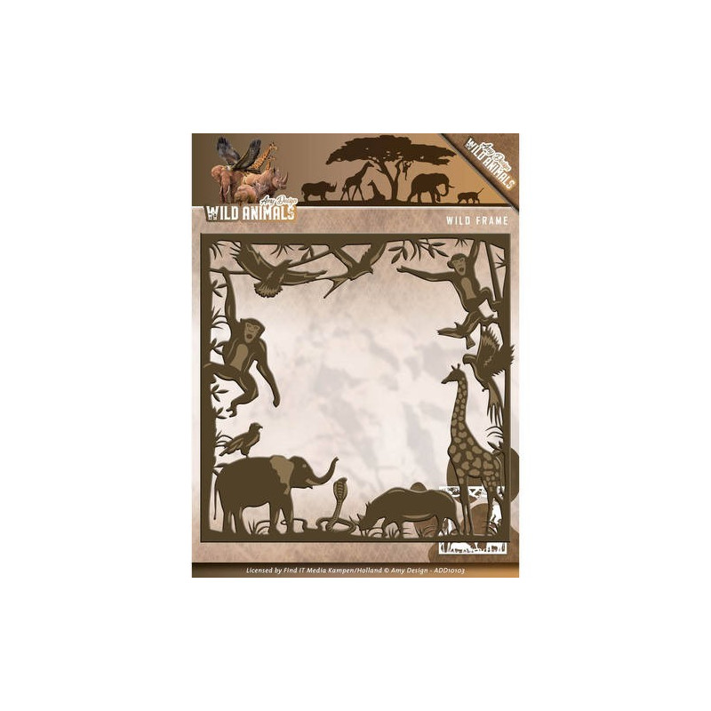 Die - Amy Design - Wild Animals - Cadre 12.8x12.5 cm Die - Amy Design - Wild Animals - Cadre 12.8x12.5 cm