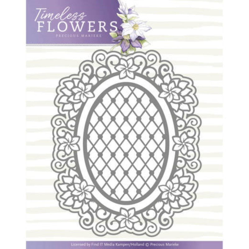 Die - Precious Marieke - Timeless Flowers - Clematis Ovale 9,5 x 12 cm, 5,5 x 7,8 cm. Die - Precious Marieke - Timeless Flowers - Clematis Ovale 9,5 x 12 cm, 5,5 x 7,8 cm.