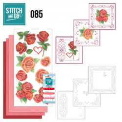 Stitch and Do 85 - Kit Carterie 3D broderie - Roses