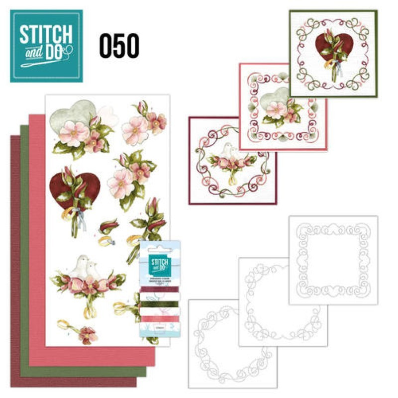 Stitch and do 50 carterie 3D broderie - Mariage