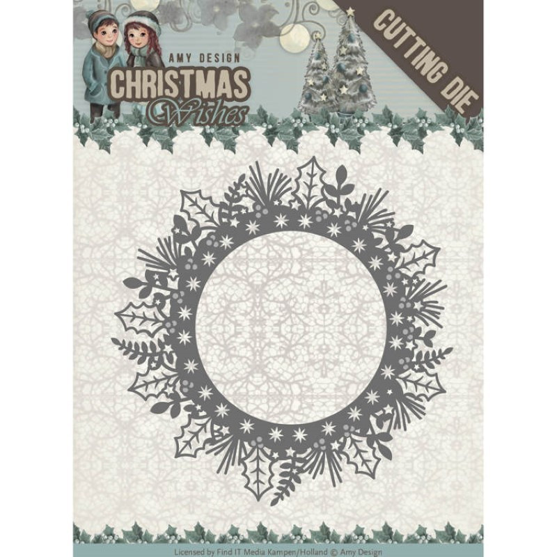 Die - Amy Design - Christmas Wishes - Couronne de Noël 11x11 cm Die - Amy Design - Christmas Wishes - Couronne de Noël 11x11 cm