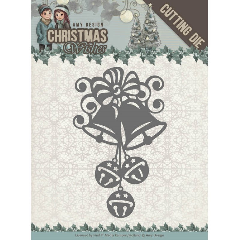 Die - Amy Design - Christmas Wishes - Cloches de Noël 4,7 x 7,4 cm. Die - Amy Design - Christmas Wishes - Cloches de Noël 4,7 x 7,4 cm.