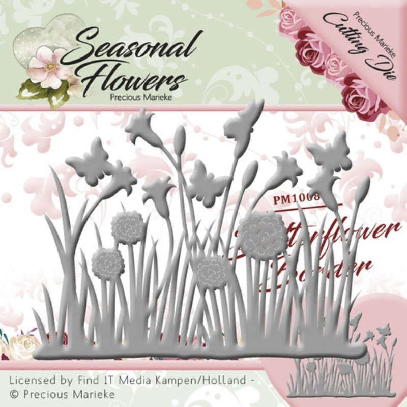 Die - Precious Marieke - Bordure fleurs 5.8 x 7.5 cm. Die - Precious Marieke - Bordure fleurs 5.8 x 7.5 cm.