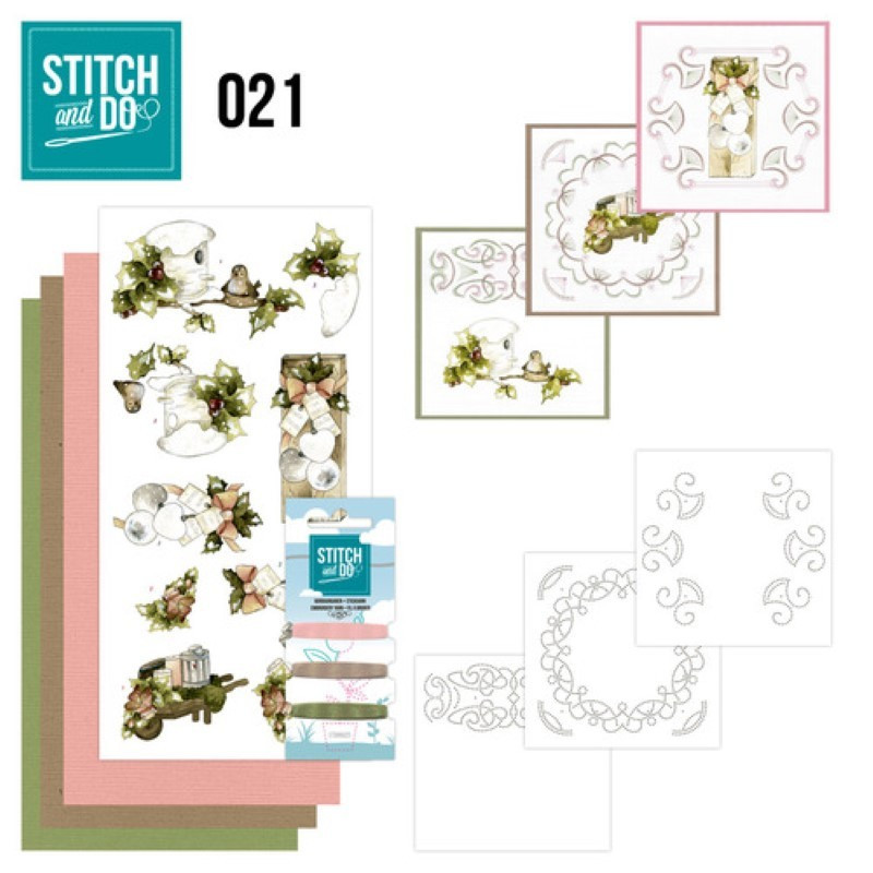 Stitch and do 21 Carte 3D broderie - Noël rustique Stitch and do 21 Carte 3D broderie - Noël rustique