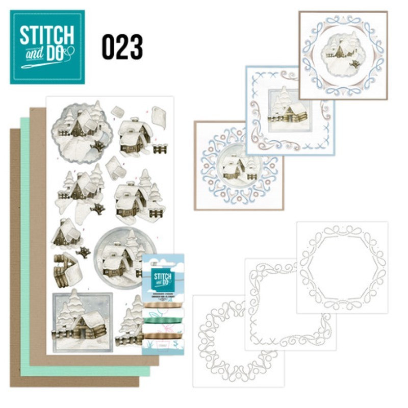 Stitch and do 23 Carte 3D broderie - Villages enneigés Stitch and do 23 Carte 3D broderie - Villages enneigés