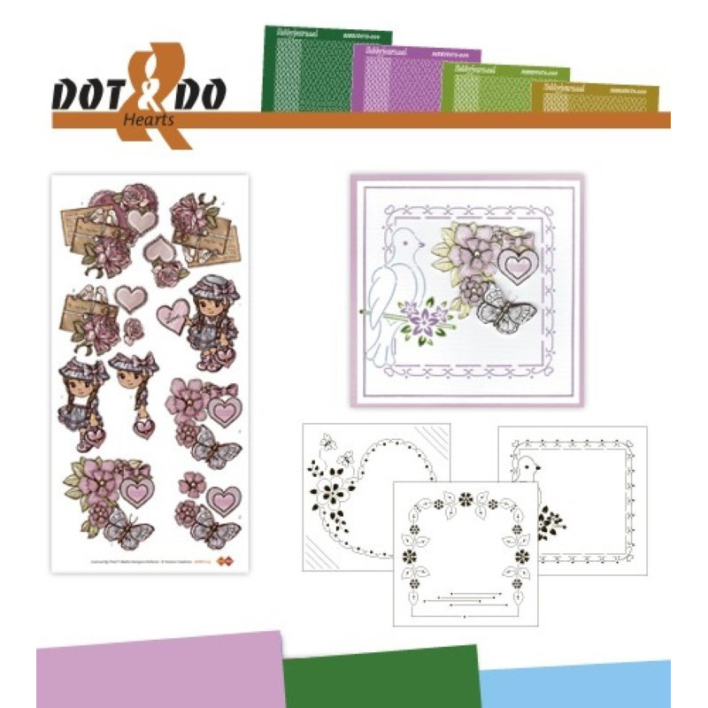 Dot and do 015 - Kit Carte 3D - Coeurs