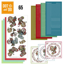 Dot and do 065 - kit Carte 3D - Animaux à Noël