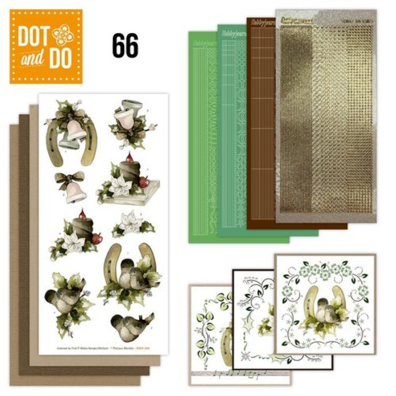 Dot and do 066 - kit Carte 3D - Oiseaux à Noël