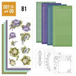 Dot and do 081 - kit Carte 3D - Fleurs mauves