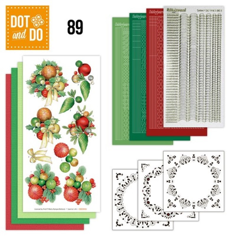Dot and do 089 - kit Carte 3D - Boules de Noël