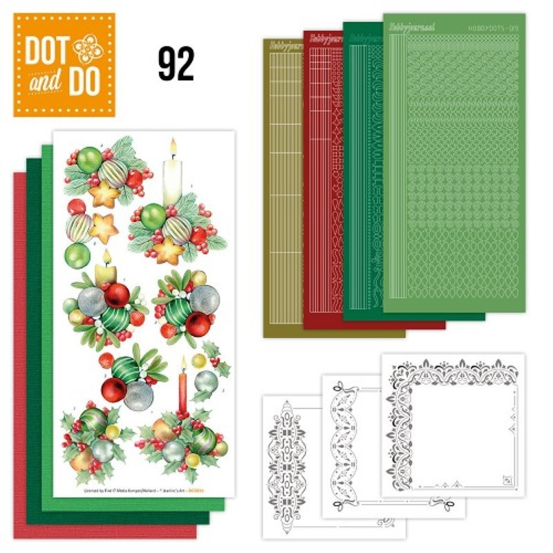 Dot and do 092 - kit Carte 3D - Boules de Noël