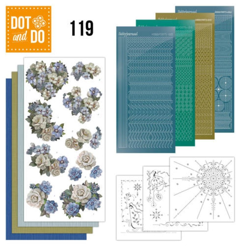 Dot and do 119 - kit Carte 3D - Fleurs Vintage