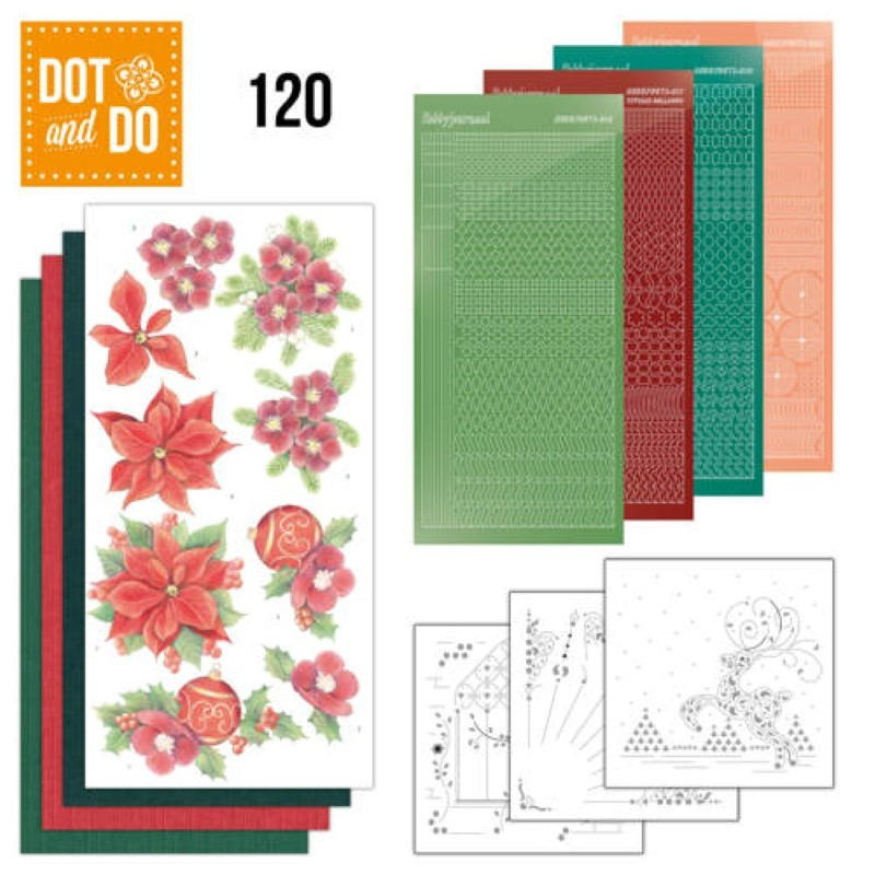 Dot and do 120 - kit Carte 3D - Poinsettias