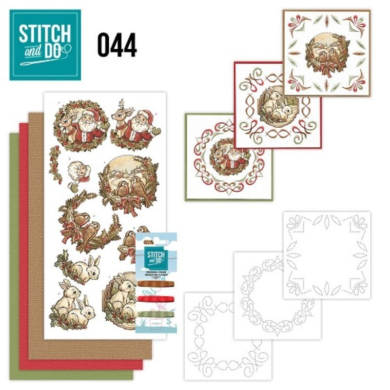Stitch and do 44 Carte 3D broderie - Animaux de Noël Stitch and do 44 Carte 3D broderie - Animaux de Noël