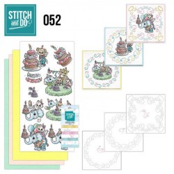Stitch and do 52 - kit Carte 3D broderie - Gateaux anniversaire enfant