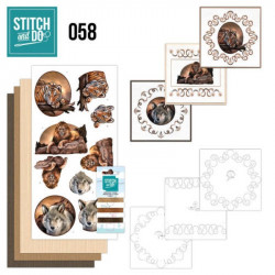Stitch and do 58 - kit Carte 3D broderie - Animaux sauvages