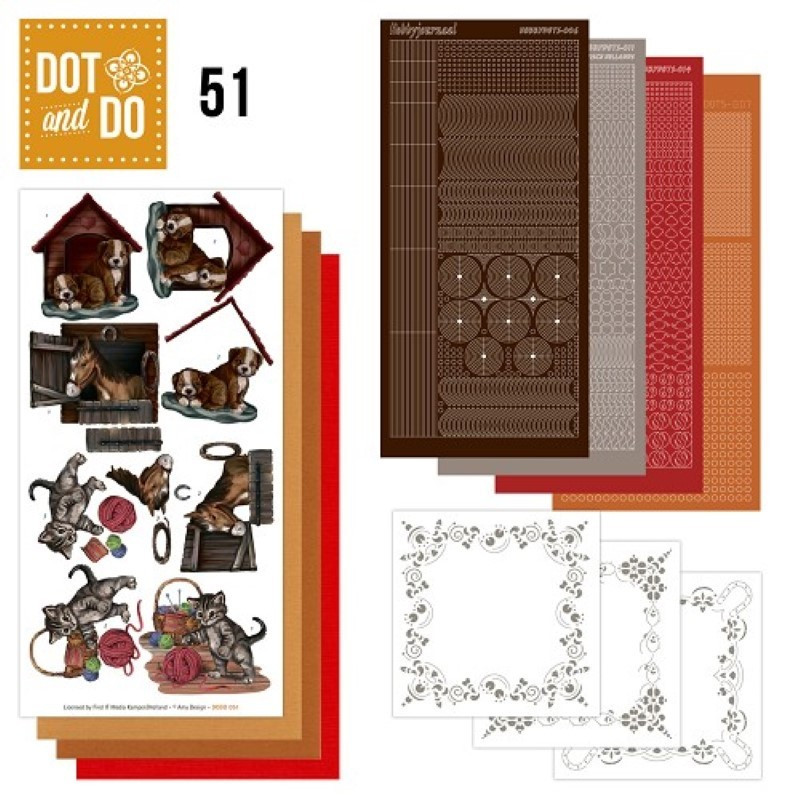 Dot and Do 051 - Kit Carterie 3D - Chiens et chats