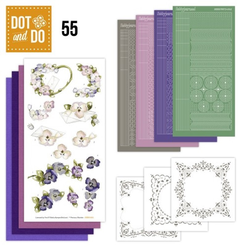 Dot and Do 055 - Kit Carterie 3D - Lettres et roses